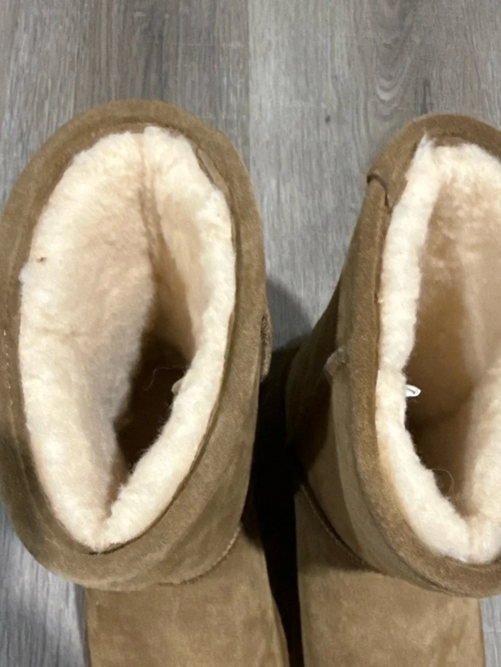 BearPaw Kids Suede Shearling Boots in Chestnut Brown